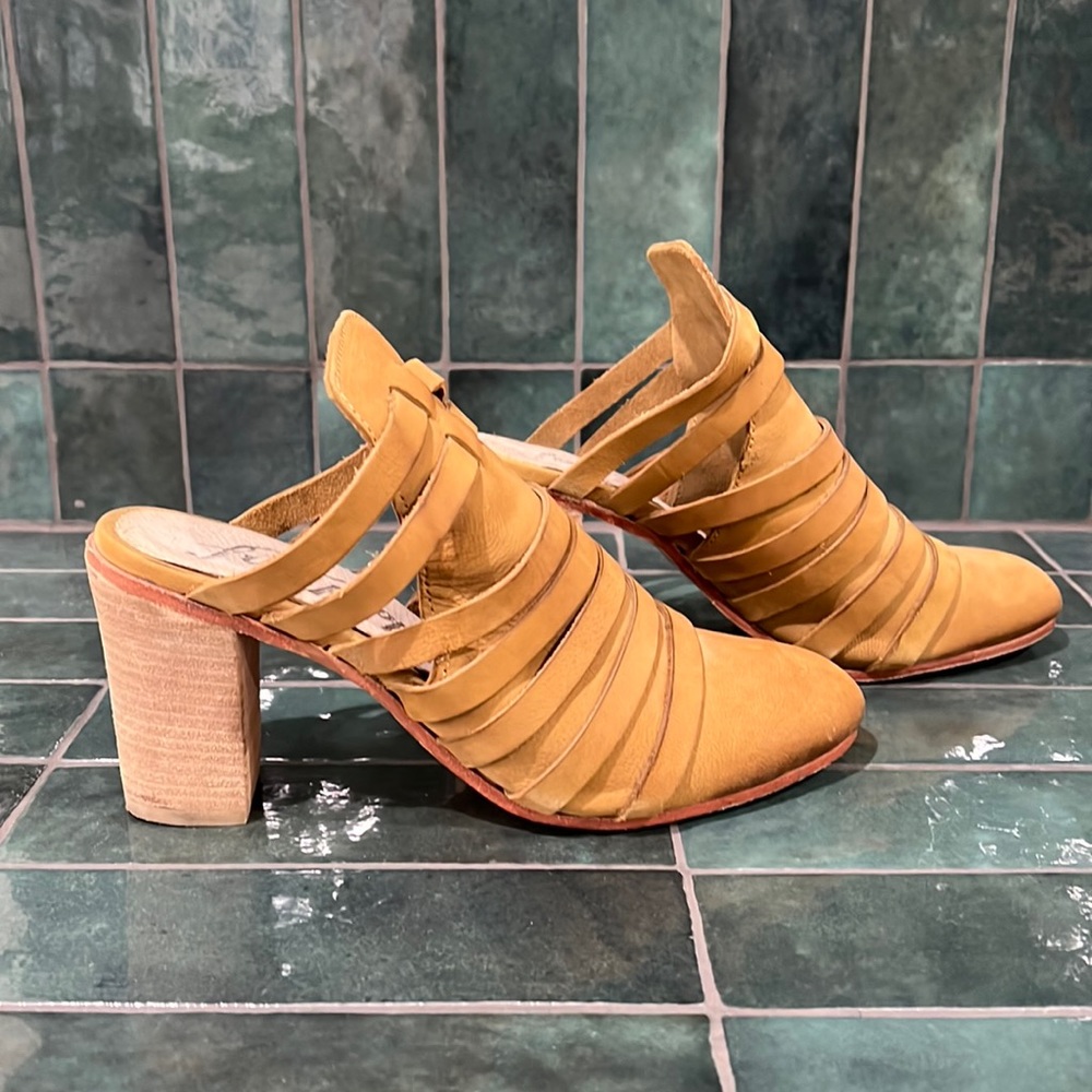 Free People Byron leather heeled mules